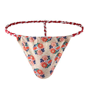 Vente en gros de sous-vêtements sexy pour hommes, caleçons tanga style sumo avec ceinture tressée et imprimé <span class=keywords><strong>japonais</strong></span>, tangas T-back, sous-vêtements gay - Product Image 4