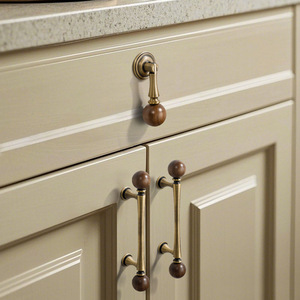 French Brass Cabinet <strong>Door</strong> Handle Wardrobe Drawer Furniture Round Ball Pendant Small Handle Matching - Product Image 3