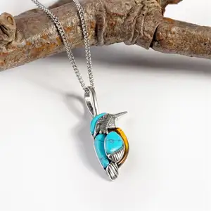 Turquoise Stunning Unique Lovely Bird Bohemian Necklace