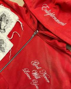 เสื้อฮู้ดแบบมีซิปรูดสำหรับผู้ชายผ้าฟลีซผ้าฟลีซผ้าเปียกเปียกมี500 GSM ไซส์ใหญ่พิเศษ - Product Image 6