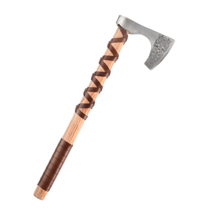 Hacha de Acero Inoxidable Hecha a Mano con Espiga Plana, Calidad Premium, Grado Industrial, con Funda de Cuero para Cortar Madera, Personalizada ZA DAMASCUS - Product Image 2