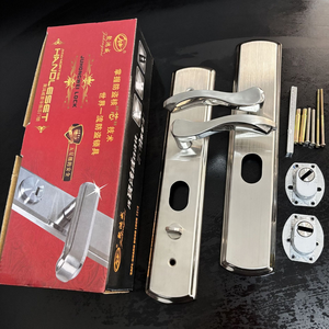 มือจับประตูกันขโมยสแตนเลส แผงสีบรอนซ์แดง สแตนเลสสีธรรมชาติ แพลเลเดียมแฮนด์ ซีคันด์ มัลติฟังก์ชั่น - Product Image 1