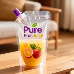 Tùy Chỉnh Trong Suốt Stand-up Spout Túi 300Ml/500Ml Nhựa Lỏng Spout Túi Cho Nước Trái Cây Lưu Trữ - Product Image 3