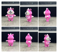 Costume gonflable publicitaire en peluche de 2M rose, modèle souris/rat/rongeur/hamster/cobaye/gerbeur, type mascotte animale