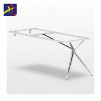 Pieds de table de bureau en acier chromé en forme de poste de travail exécutif pour utilisation hôtelière, design moderne, taille personnalisable, durable