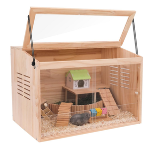 Cabinet d'animaux pour hamsters syriens nains <span class=keywords><strong>Degus</strong></span>, Hamster Habitat avec dessus ouvrable et grandes feuilles acryliques - Product Image 1