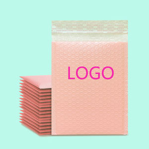 Enveloppe à bulles co-extrudée 23x28+4CM épaisse, écologique, biodégradable, pour cosmétiques, bijoux, CD, avec logo personnalisé, couleur nude - Product Image 1
