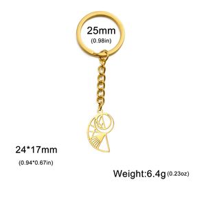 Llavero de Geometría Sagrada Myshape, Espiral de <span class=keywords><strong>Fibonacci</strong></span>, Colgante de Proporción Áurea, Llavero de Acero Inoxidable, Regalo de Año Nuevo - Product Image 4