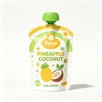 Pochettes à bec verseur recyclables et étanches pour jus de fruits, emballage refermable pour aliments pour bébés avec bouchon facile à presser