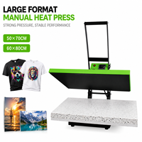 Presse à chaud manuelle grand format pour impression par sublimation, panneaux photo en aluminium, toile, transfert sur vêtements et textiles