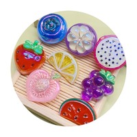 Kawaii fruit slime charms: drakenvrucht, watermeloen, hars aardbeienplakjes voor slime toppings decoratie, bekerdekseldecoraties