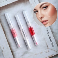 Brillant à lèvres longue tenue scintillant SPF, marque privée, vente en gros, rose, à base de plantes, protection solaire
