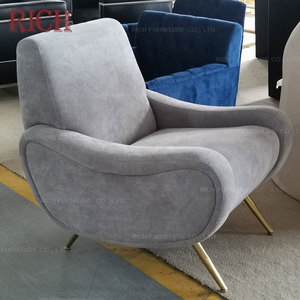 Moderno de Sillón tapizado <span class=keywords><strong>para</strong></span> damas sala de color puro de tela ropa de ocio de alta final sofá silla - Product Image 3