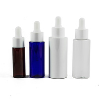 Flacon compte-gouttes en plastique PET rechargeable pour soins de la peau, 15 ml, 30 ml, 50 ml, 80 ml, 100 ml, pour huile essentielle