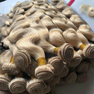 Tissage bresilienne cheveux humain vierg en <span class=keywords><strong>gros</strong></span> miel rubia cutícula alineada pelo mechones <span class=keywords><strong>peruano</strong></span> extensión del cabello 613 humano - Product Image 1