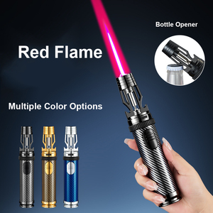 Accendino per pistola a spruzzo per birra a doppia faccia ad alta potenza di fuoco gonfiabile in metallo accendino per torcia a fiamma rossa - Product Image 3