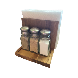Cozinha Restaurante Bar Festas De Escritório Personalizado De Madeira Sal E Pimenta <span class=keywords><strong>Shaker</strong></span> Guardanapo Titular - Product Image 2