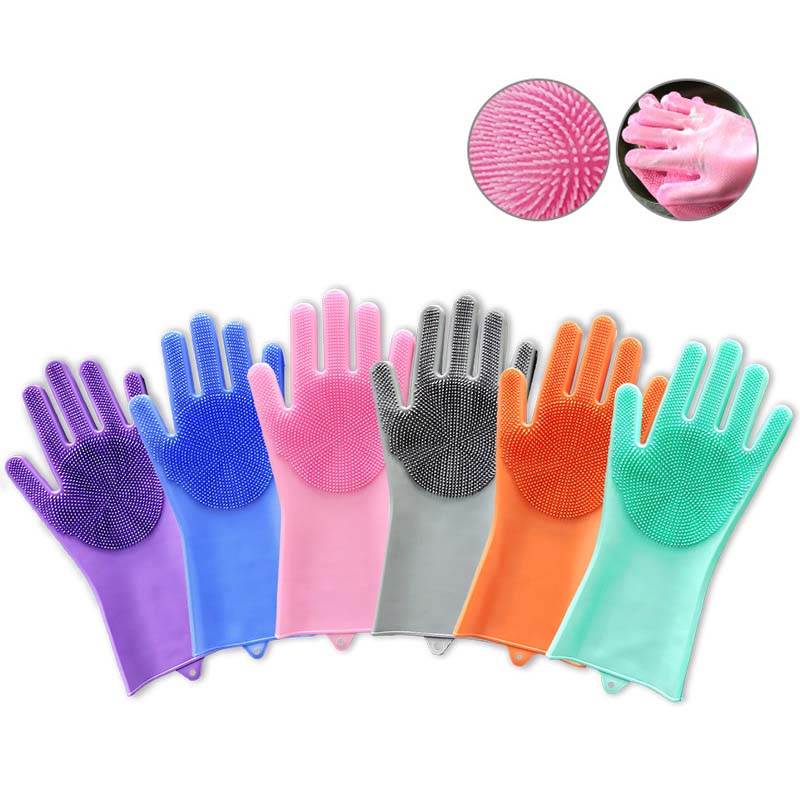 В наличии многофункциональные силиконовые перчатки для уборки силиконовые перчатки для мытья посуды для кухни Бытовая