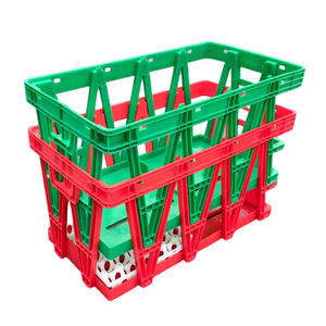 Moving Tote egg holder Basket Stackable Storage transport Plastic Egg Crate For Poultry Chicken Farms