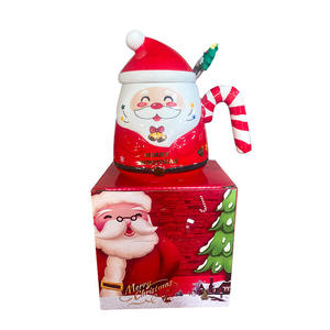 Ensemble cadeau de Noël Tasse en céramique de style Père Noël mignonne Tasse à eau de dessin animé pour les cadeaux de fête du Nouvel An - Product Image 3