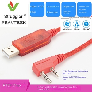 Striver <span class=keywords><strong>USB</strong></span> FTDI-<span class=keywords><strong>USB</strong></span>-<span class=keywords><strong>K2</strong></span> dây dẫn đồng PVC Áo khoác Walkie-Talkie lập trình & Đọc Dòng tần số cho Baofeng <span class=keywords><strong>K2</strong></span> - Product Image 6