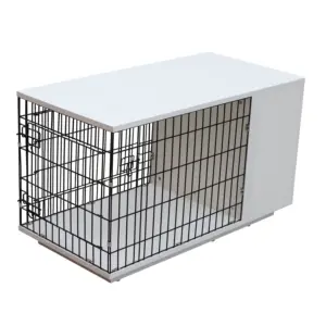 KA-901 AEOLUS Indoor Dog Crate with a mirror involved wardrobe Pet Cage Cat Cage with Storage Cabinet