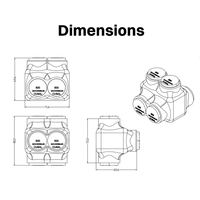   Connecteur de câblage mécanique sans outil 4AWG-500kcmil à 2 ports, 600V CU9AL, double classification, borne de câblage rapide isolée