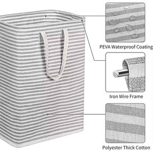 Commercial Collapsible <strong>Laundry</strong> Hamper Large Capacity Freestanding Waterproof Fabric <strong>Basket</strong> for Property and Apartment Supply - Product Image 3