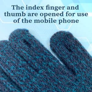 Usine Tricoté Enfants Doigt Deux Doigts <span class=keywords><strong>Vertical</strong></span> Trou Ouvert Téléphone Mobile Écran Tactile Gants De Vélo - Product Image 4