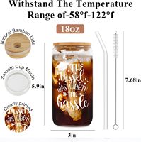 Gobelet en verre fait main 16 oz 2024 avec paille, logo personnalisé, étiquettes privées, en boîte cadeau pour commandes en gros – Tendance et de haute qualité