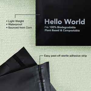 Kantong Pengiriman Poli Ramah Lingkungan Berbahan Dasar Pati Jagung 100% Biodegradable dan Kompos, Grosir Logo Kustom Terlaris untuk Pakaian - Product Image 4