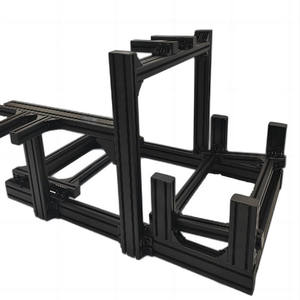 車のモーション調整可能なSim Rigコックピットブラック3060 4080アルミニウムプロファイルシンプルSim Racingコックピット - Product Image 2