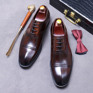Zapatos de Vestir Retro Británicos a la Moda para Hombre, con Cordones, Diseño Desgastado, Punta Redonda, Casuales, con Característica de Aumento de Altura - Product Image 2