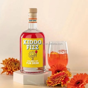 Pedido a granel Botellas de licor de vidrio 500ml 700ml 750ml Botellas OSLO de forma redonda para Gin Tequila Whisky <span class=keywords><strong>Vodka</strong></span> - Product Image 4