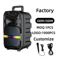 Altavoz Inalámbrico Luminoso ABS-8103 con Mega Bajos, Asa de Transporte, Personalización de Logotipo de Fábrica para Fiestas, Entrega en 7 Días, Nombre BT Personalizado 2026