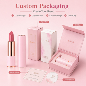 Lápiz Labial Rosa Dorado de Lujo de Marca Privada, Logotipo Personalizado, Acabado Mate Minimalista, Larga Duración, Vegano, Maquillaje OEM - Product Image 4