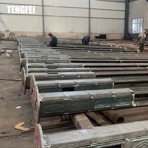 เสาไฟถนนชุบสังกะสีแบบจุ่มร้อน รูปทรงแปดเหลี่ยม ความสูง 12 เมตร สำหรับภายนอกอาคาร - Product Image 5