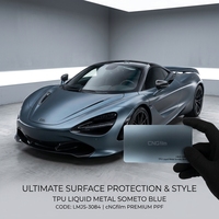 Film de protection de peinture automobile TPU Liquid Metal Somato Blue, épaisseur 7,5 mil, garantie 6 ans, anti-UV, auto-réparateur