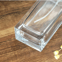 Flacon pulvérisateur de parfum de luxe 30 ml en verre mat carré avec atomiseur, impression sérigraphique, diffuseur à bâtonnets et boîte