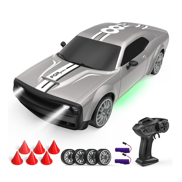 High-Speed 1/20 Scale RC Cars Model Electric Rail Stunt Toy Powerful Four-Wheel Drift Racing Children Includes Remote Controller