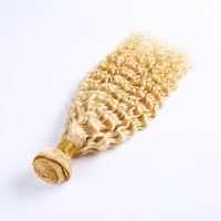 Meilleures ventes : Lot de mèches de cheveux humains 100% Remy, double épaisseur, blond vierge, texture lisse soyeuse, 100g