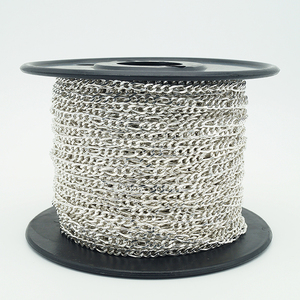 Catena Figaro 4mm Prezzo all'Ingrosso Diretto dalla Fabbrica Catena in <span class=keywords><strong>Argento</strong></span> 925 Reale S925 al Metro per Creazione di Gioielli da Uomo - Product Image 3