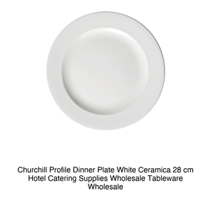 Profile Flat <b>Plate</b> Ø 28 cm White <b>Ceramic</b> Churchill Whvp58 - Product Image 2