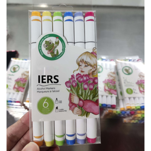 Marcadores de Alcohol <span class=keywords><strong>Ohuhu</strong></span> Sketch, Juego Profesional de 6 Colores con Doble Punta para Dibujo y Bocetos, para Artistas y Creadores Adultos/Adolescentes, Colores Primarios Intensos - Product Image 1