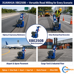 XUANHUA Fresadora Eléctrica de Carreteras 220V 380V, Ancho de 250mm, 108 Brocas de Carburo, Profundidad de 5-8mm, <span class=keywords><strong>Escarificador</strong></span> de Pavimento Asfáltico OEM - Product Image 5