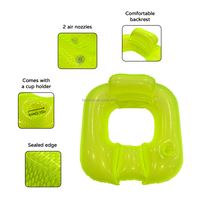 Joyee Vente en gros personnalisé nouveau design de chaise longue gonflable en PVC tube de flotteur de piscine avec porte-gobelets hamac à eau pour adultes