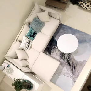 Tùy chỉnh cao cấp Nhà Xu hướng thiết kế đơn giản ánh sáng phòng khách đồ nội thất vải sofa đặt góc 3 + 2 + 1 chỗ ngồi đi văng DIVAN - Product Image 4