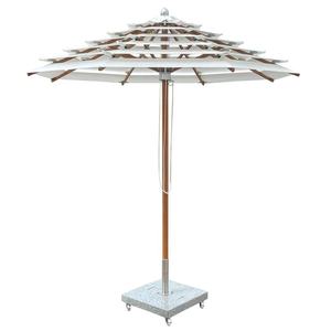 <span class=keywords><strong>Parasol</strong></span> de plage multicouche de luxe blanc personnalisé, résistant au <span class=keywords><strong>vent</strong></span> <span class=keywords><strong>fort</strong></span> pour l'extérieur - Product Image 1