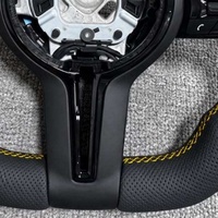 Volant de direction personnalisé avec surpiqûres jaunes pour BMW F10 F15 F20 F30 F32 E70 E90 X3 F34 F90 E84 E92 M3 M5