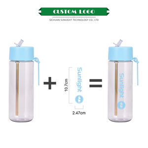 Bouteille d'eau en Tritan noir gobelet sans Bpa 25 oz gobelet en plastique réutilisable en vrac tasse à <span class=keywords><strong>patron</strong></span> personnalisée avec couvercles et pailles - Product Image 3